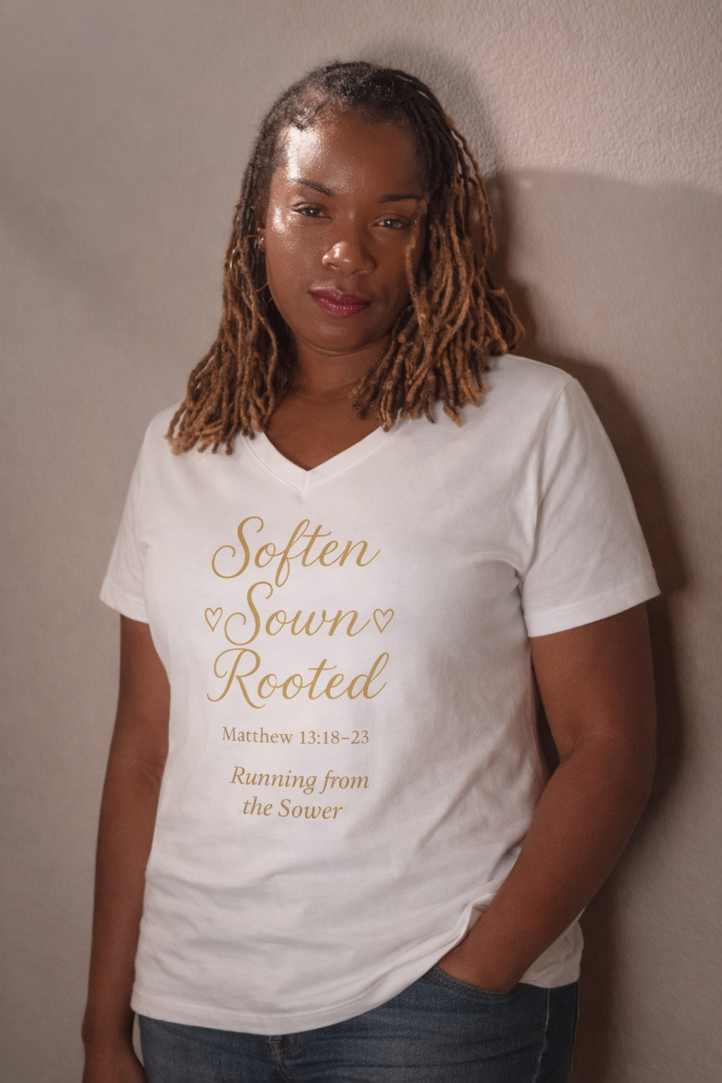 Soften Sown Rooted V Neck