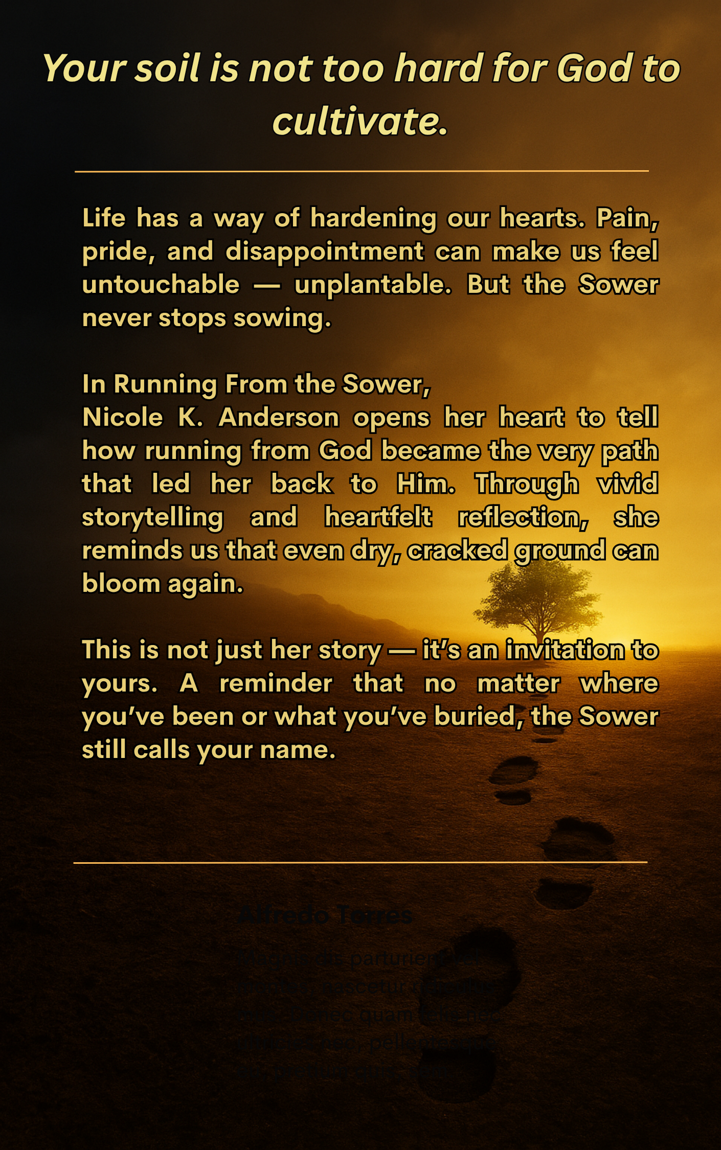 Running From the Sower Book